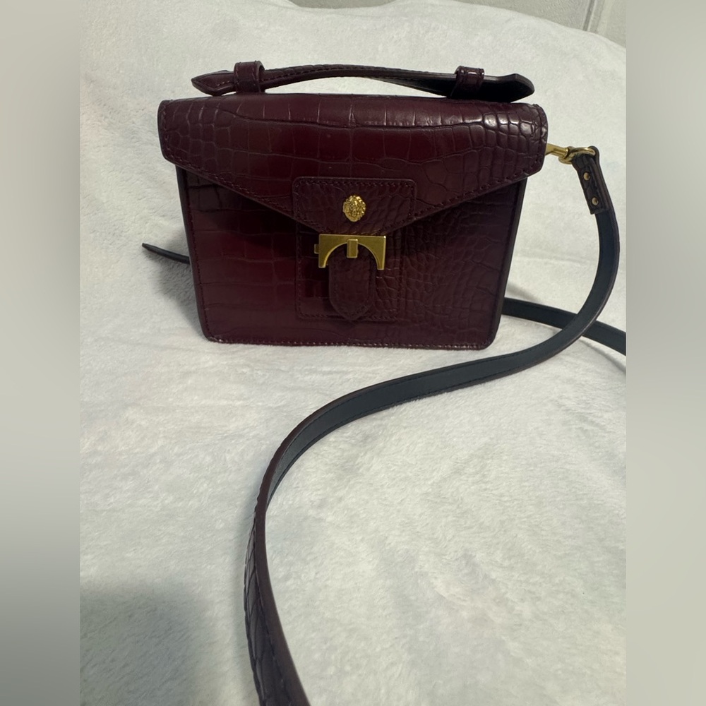 Anne Klein Dark Burgundy Crossbody Bag